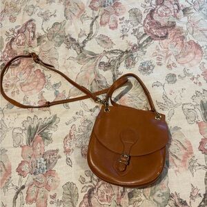 Elegant Brown Leather Crossbody Bag